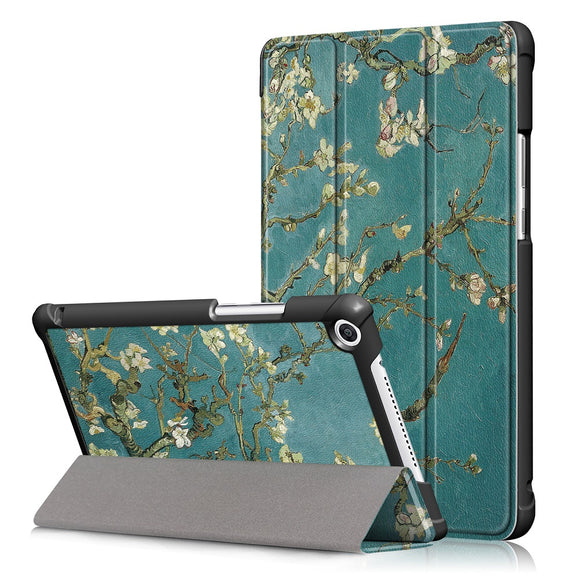 Apricot Blossom Tri Fold Case Cover for 8 Inch Huawei Honor 5 8 Inch Tablet