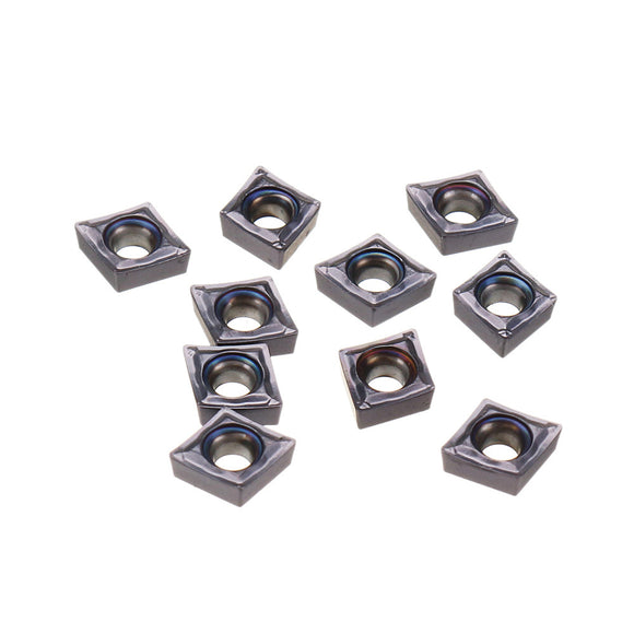 Drillpro 10pcs CCMT060204-SM Carbide Insert for SCLCR Turning Tool Holder