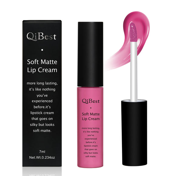 15 Colors Qibest Matte Lip Gloss Waterproof Long-lasting Kissproof Lipstick Makeup