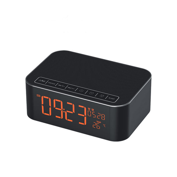 Dido Wireless bluetooth TF Card Adjustable Light Temperature Display Alarm Clock FM Radio Surround S
