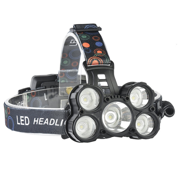 XANES 2503 1700 Lumens Cycling Headlamps 4 Switch Modes 5x T6 Light Three Focusing Methods Light