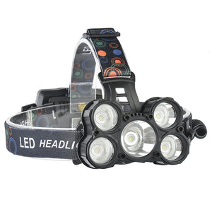 XANES 2503 1700 Lumens Cycling Headlamps 4 Switch Modes 5x XML-T6 Light Three Focusing Methods Light