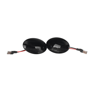 2PCS Dynamic Black Side Indicator LED Repeater Light For Ford Transit Tourneo Fiesta Ka Mondeo