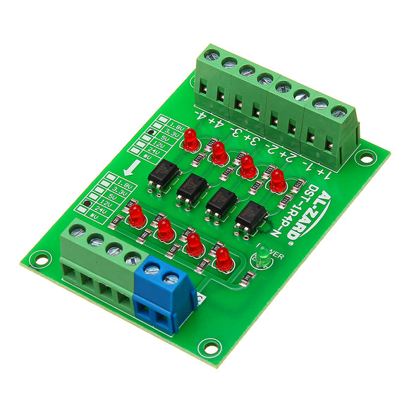 5V To 24V 4 Channel Optocoupler Isolation Board Isolated Module PLC Signal Level Voltage Converter Board 4Bit