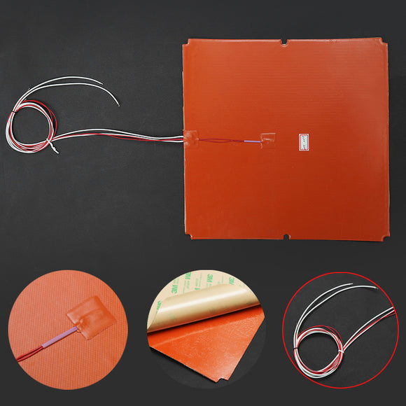 750W Silicone Pad Heater 3D Printer Thermistor 330x330mm Heated Bed Pad