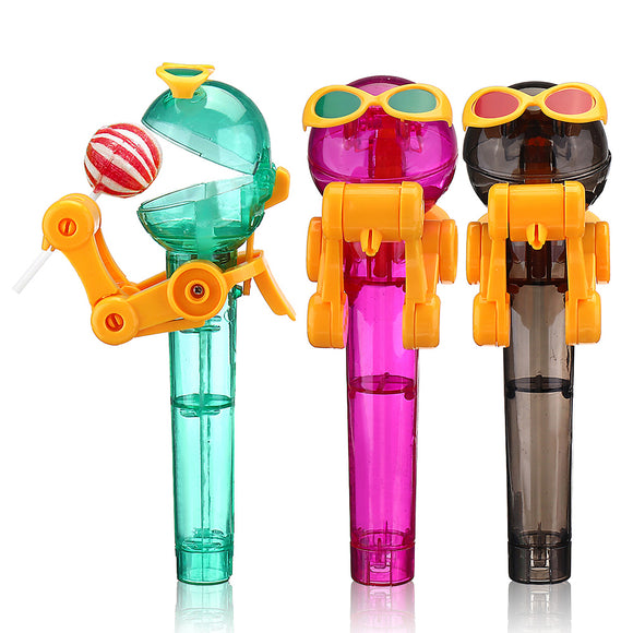 Lollipop Robot Candy Man Storage Holder Cover Creative Novelties Toys 8*8*2CM Pink Grey Green