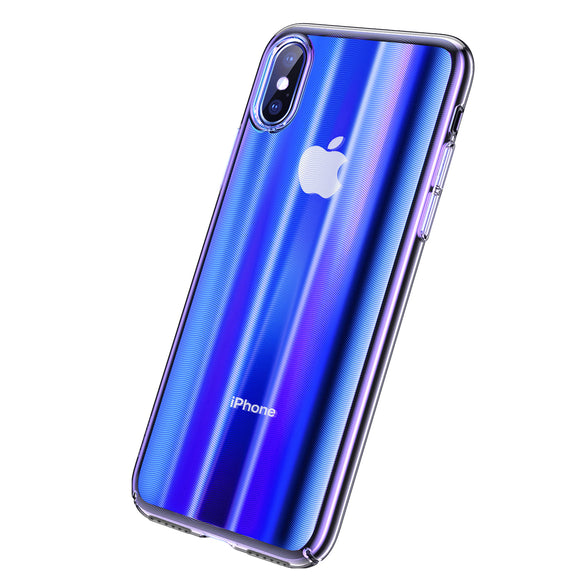 Baseus Protective Case For iPhone XS Max Gradient Color Fingerprint Resistant Hard PC Back Cover