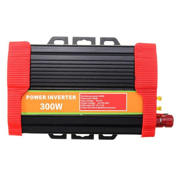 300W Car Vehicle Power Inverter DC 12V to AC 220V Converter 2.1A Dual USB Port