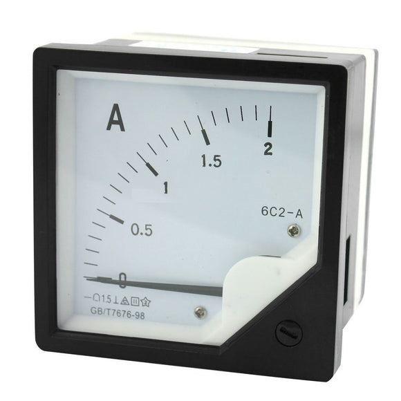 6C2-A 10A/50A/100A/200A Square Panel Pointer DC Ammeter  Analog Meter Ammeter