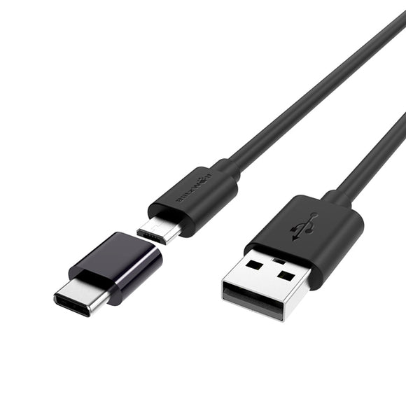 Blitzwolf BW-MT1 Micro USB Fast Charging Data Cable With Type C Adapter For Phone Tablet
