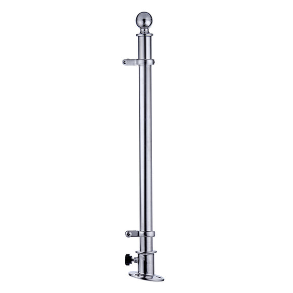 30 Inch 760mm 316 Stainless Steel Flag Pole with Socket Base for Marine Boat Yacht