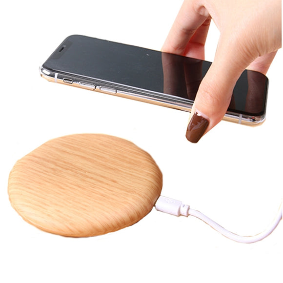 Bakeey Wooden Pad Qi Wireless Charger for iPhone X 8 Plus S8 + S9 Mi Mix 2s