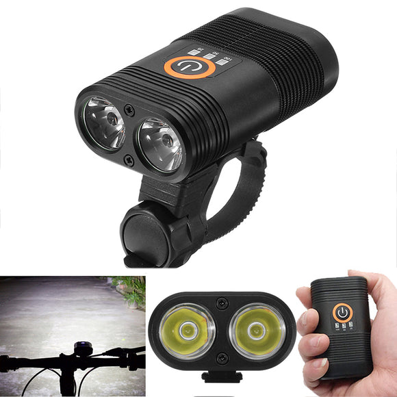 XANES DL09 1000LM 2 x XPE LED 150 Wide Angle 5 Modes Smart Power Indicator IPX6 Bike Light