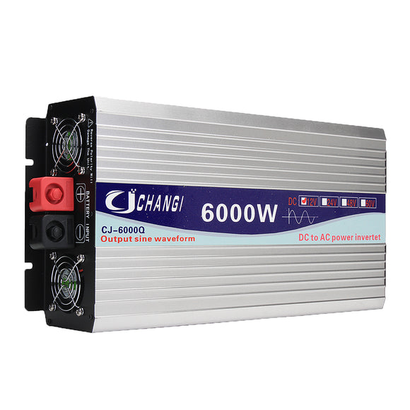 Intelligent Screen Pure Sine Wave Power Inverter 12V/24V To 220V 60Hz 3000W/4000W/5000W/6000W Converter