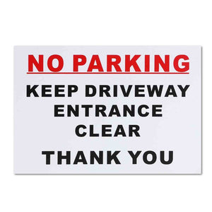 297x210mm No Parking Sticker Keep Driveway Entrance Clear Park Car Warning Sign