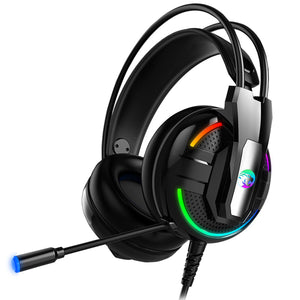 A18 Colorful Luminous Gaming Earphone Stereo 3.5mm Wired Headset LED E-sports Headphone With Mic