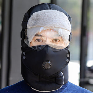 Winter Men Original Design Winter Hat For Women Waterproof Hood Hat With Glasses