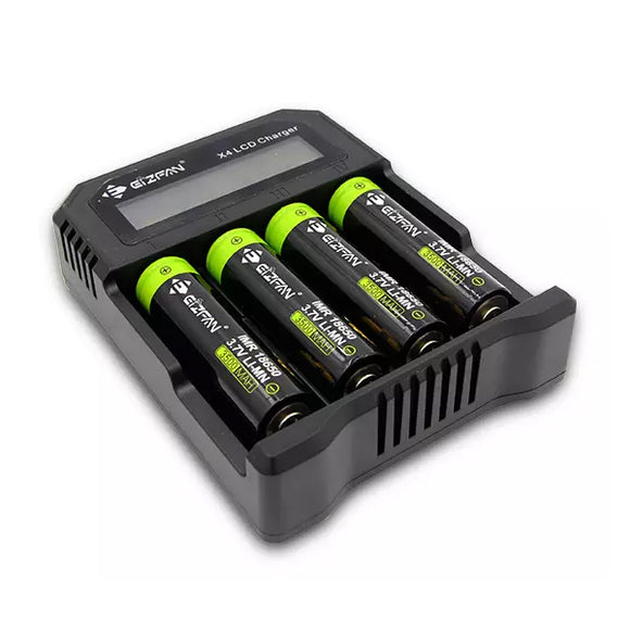 Eizfan X4 LCD USB Universal Battery Charger 4 Slots Small Li-ion Charger For Li-ion/NiMh/Lifepo4/18650/26650 Rechargeable Battery