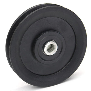 4.5 Nylon Bearing Pulley Wheel 115mm Black Wheel Cable Gym Fitness Equipment Part"
