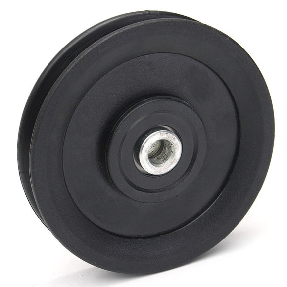 4.5 Nylon Bearing Pulley Wheel 115mm Black Wheel Cable Gym Fitness Equipment Part