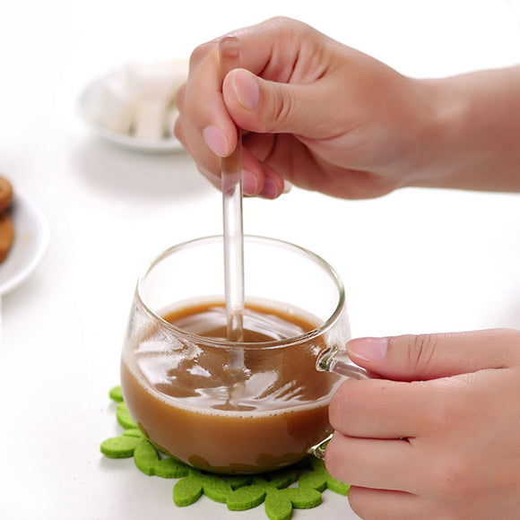3PCS Borosilicate Transparent Glass Coffee Scoop Sugar Spoon Coffee Spoon Stirring Tools