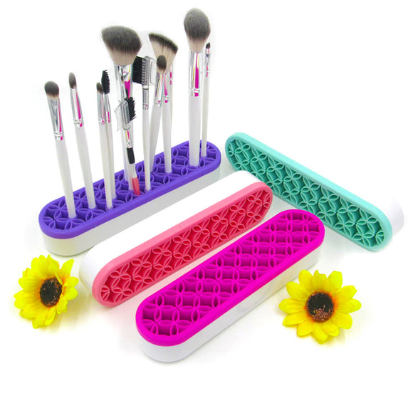 Silicone Makeup Brushes Organizer Cosmetic Storage Box Magic Makeup Tool Toothbrush Organizer