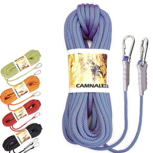 CAMNAL Nylon Climbing Rope 10m 10.5mm Diameter 16-32KN Downhill Rope Fire Rescue Parachute Rope