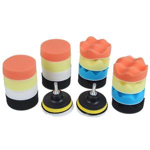 22pcs 3 Inch Buffing Waxing Polishing Sponge Pad Kit Set for Car Polisher Drill