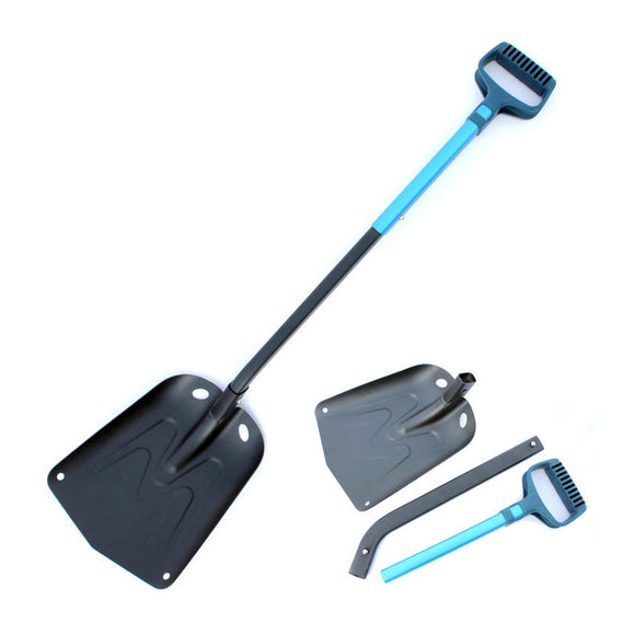 IPRee Stainless Steel Long Handle Snow Shovel Outdoor Folding Snow Scooper Car Wash Maintenance