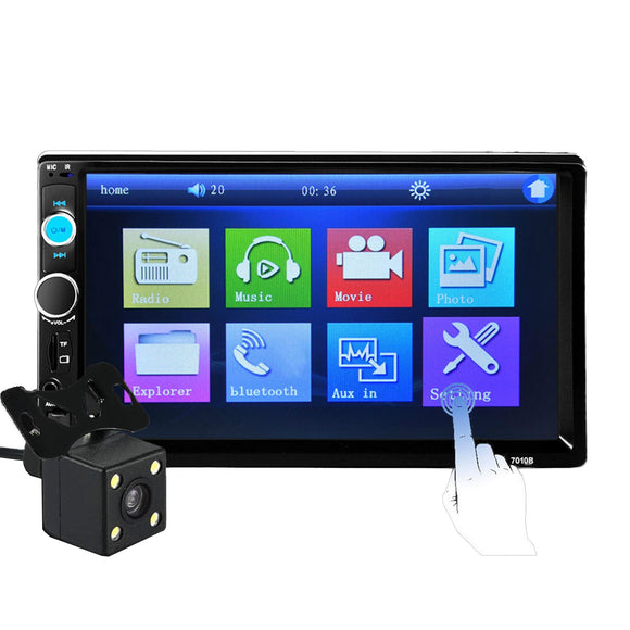 7010B 7Inch 2Din Car MP5 Player IPS Touch Screen Stereo Radio MP3 FM bluetooth with Rear View Camera
