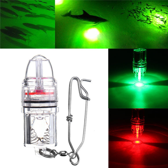 Deep Drop LED Fishing Light Underwater Red/Green 2100ft Flash Fishing Lamp DC3V