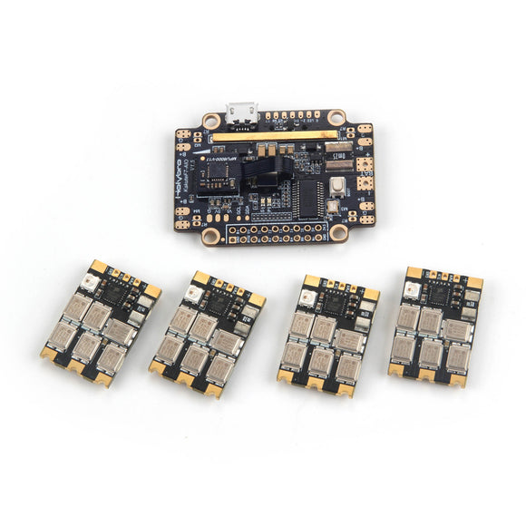 Holybro Kakute F7 AIO F7 V1.5 Flight Controller w/ OSD BEC & 4 PCS 65A BL_32 Tekko32 F3 Metal ESC Combo