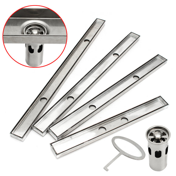 600-1000MM Stainless Steel Tile Insert Shower Grate Floor Drain Linear Bathroom