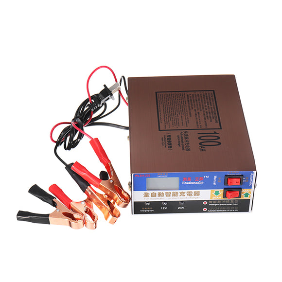 Car Battery Charger 12V 24V Volt Motorcycle Pure Copper Smart Pulse Repair Battery Auto Charger