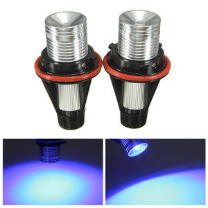 12V LED Blue Headlight Angel Eyes Halo Rings for BMW E39 E53 E60 E64 E66 X3 X5