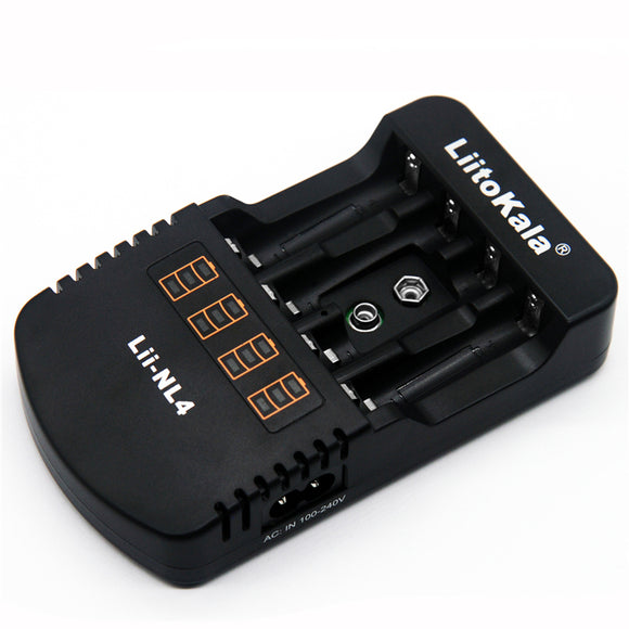 LiitoKala Lii-NL4 AA AAA 9V Ni-MH Ni-Cd Battery Charger US/EU Plug