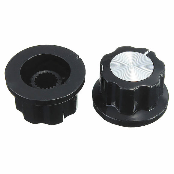 Excellway A01 Plastic Black Instrument Control Knob Bakelite Pointer For Radio Amplifier