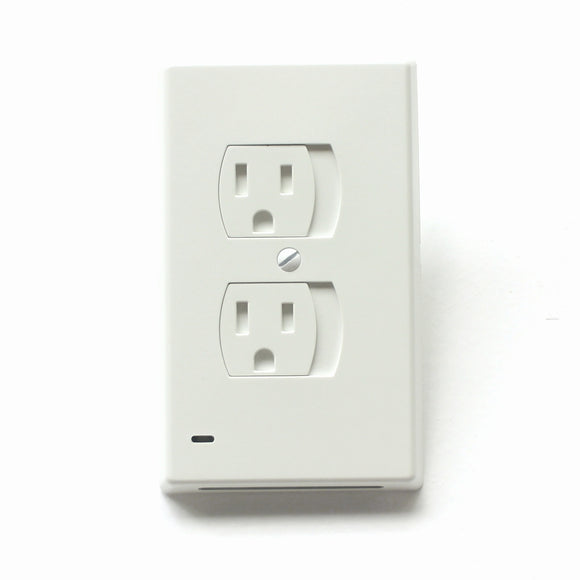 US Wall Socket 2 Socket Outlets Small Night Light Switch Panel With Led Induction Light Aisle Light