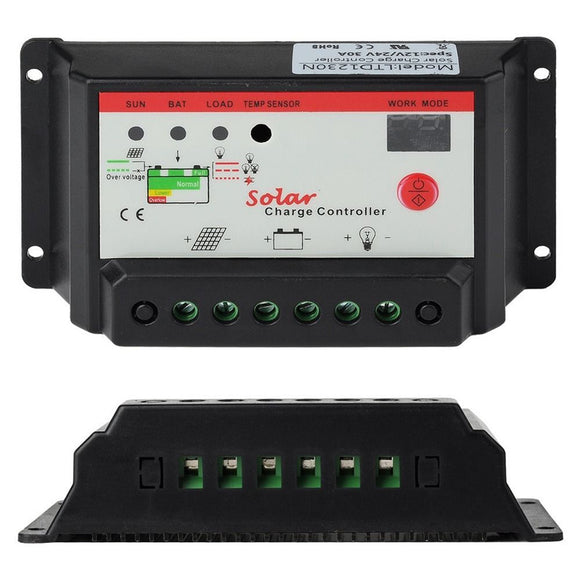 Intelligent 12V 24V PWM Solar Panel Charge Controller Auto Battery Regulator 10A 20A for Optional