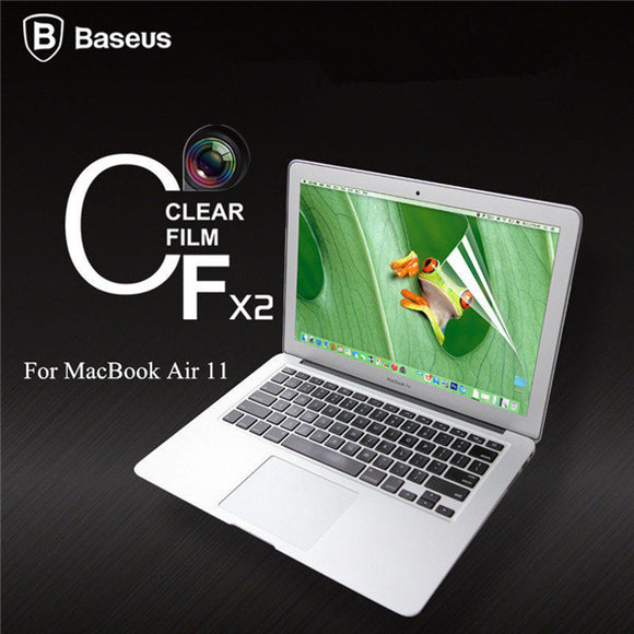 BASEUS 2 X Ultra Thin Transparent Clear Film Screen Protector Guard Cover For Apple Macbook Air 11