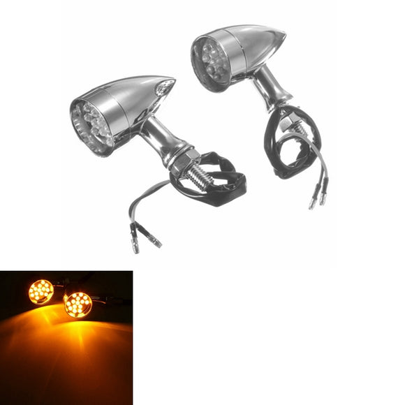 Pair Mini Bullet Turn Signal Light for Harley Softail Sportster Chopper Bobber