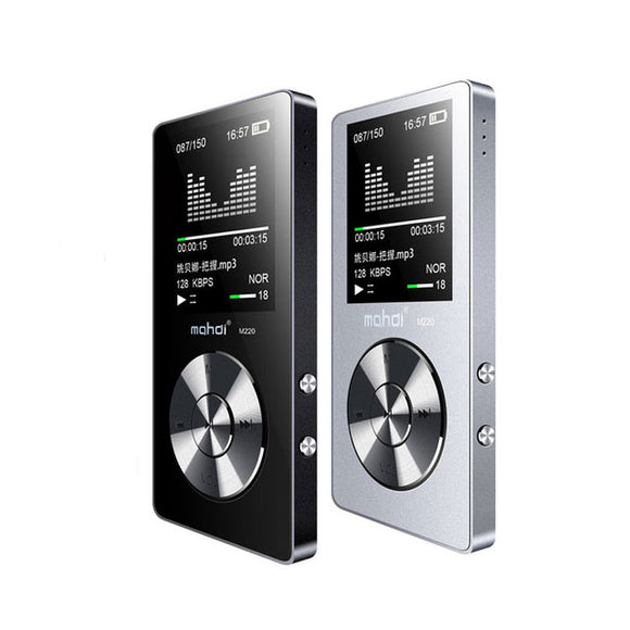 2PcsMahdi M220 Metal MP3 Portable Digital Audio 1.8 Inch Screen FM E-Book Clock Music Player Speaker