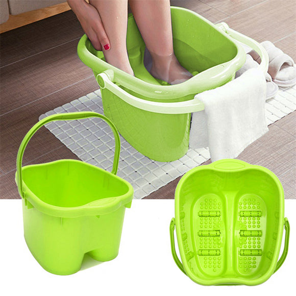 9 Deep Foot Spa Bath Massager Foot Tub Water Spa Plastic Bucket with Rolling Massage for Soaking