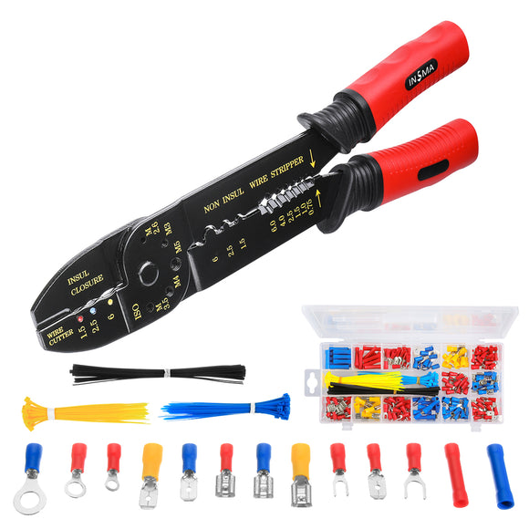 Cable Wire Stripper Cable Cutter Crimper Plier Multifunctional Stripping Tool Kit Hand Tool