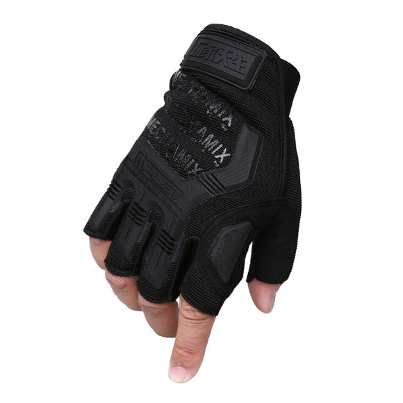C.Q.B Half Finger Tactical Gloves Anti-slip Soft Glove for Cycling Camping Outdoor Sports 1Pair