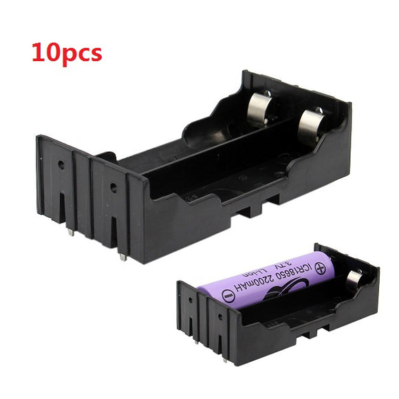 10pcs DIY 2-Slot 18650 Battery Holder With Pins