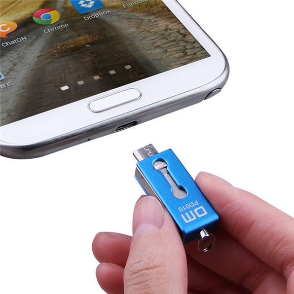 DM PD010 Micro USB USB OTG Flash Drive 16G Pen Drive Portable Metal Waterproof USB Stick