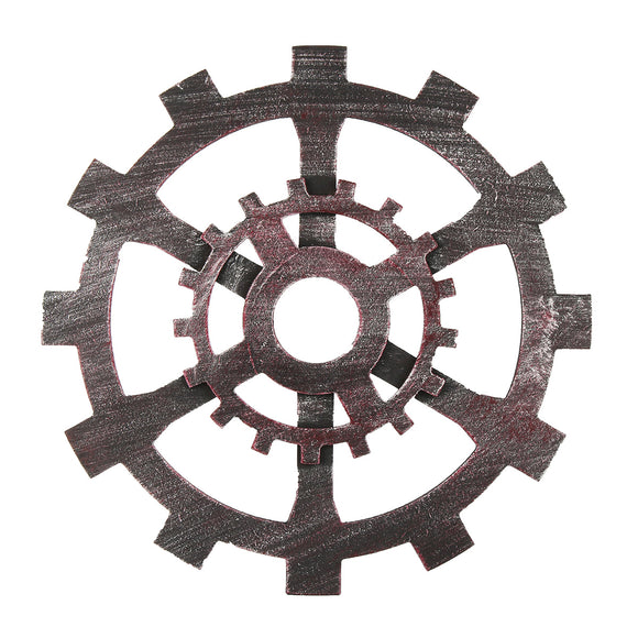 30cm Industrial Wood Wooden Gear Vintage Retro Art Bar Cafe Wall Hanging Decoration