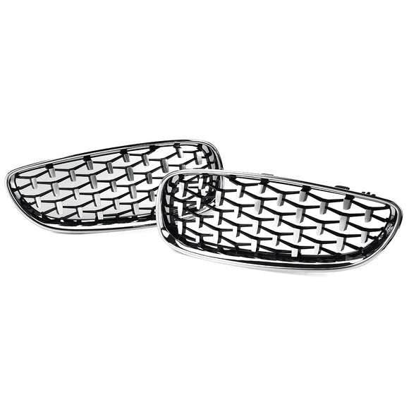 1Pair Car Decoration Front Bumper Diamond Grille Grill For BMW Z4 E89 2009-2016