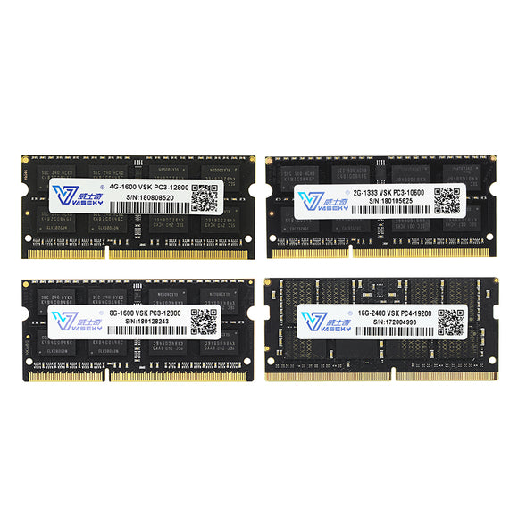 VASEKY DDR3 2G 1333Hz 4G 1600Hz 8G 1600Hz DDR4 16G 2400Hz Notebook Computer Memory